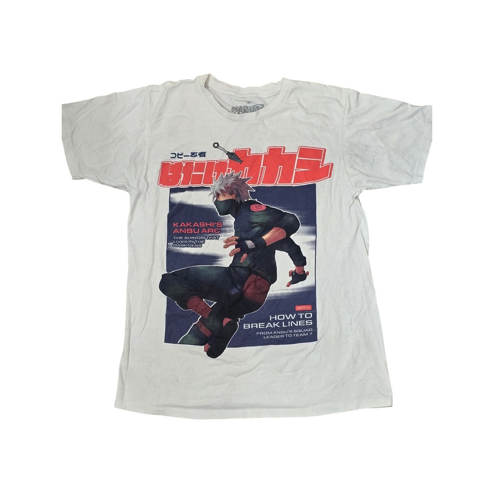 Naruto Shippuden Kakashi Anbu Arc Graphic Tee Cream Ripple Junction Medium